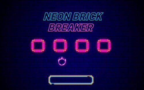 Neon Brick Breaker Arcade Game