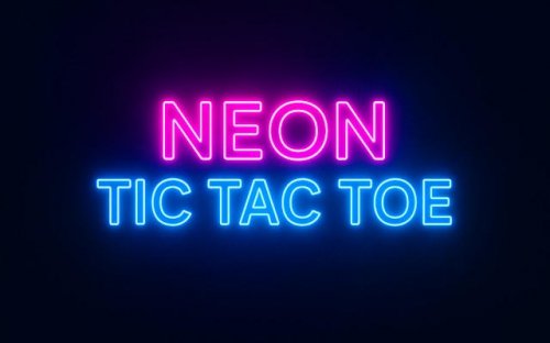 Neon Tic Tac Toe - Classic Strategy Puzzle Game