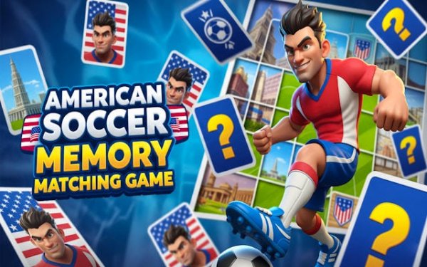American Soccer Memory Matching Game - Free Online Card Match