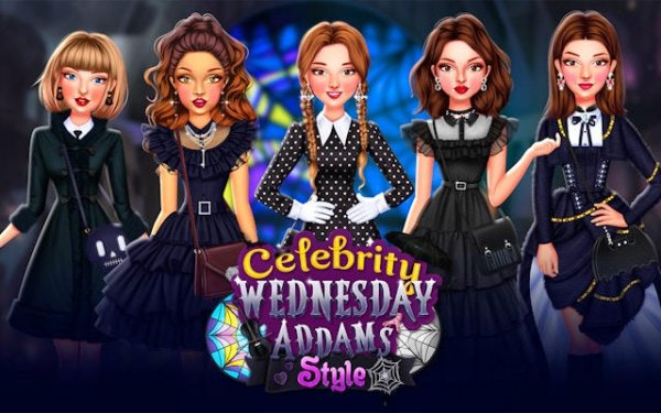 Celebrity Wednesday Addams Style Fashion Game Online Fashion Game