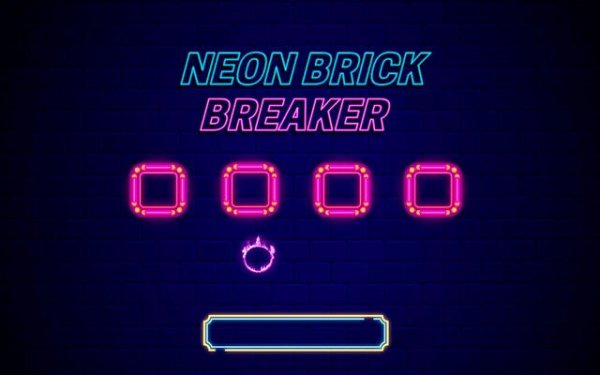 Neon Brick Breaker Arcade Game