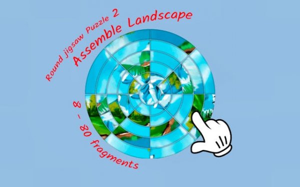 Round Jigsaw Puzzle 2: Assemble Landscape - Circular Puzzle Game