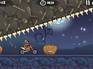Moto X3M Spooky Land Stunt Racing Online Game