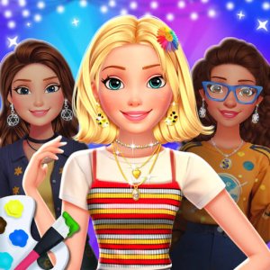 Ellie And Friends Art Hoe Aesthetic Dress Up Game - Creativity Game