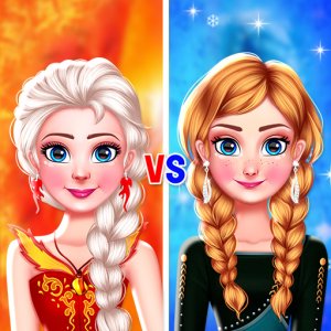Sisters Ice Vs Flame Dress Up Online Fashion Game