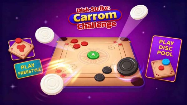 Disk Strike: Carrom Challenge Online Board Game